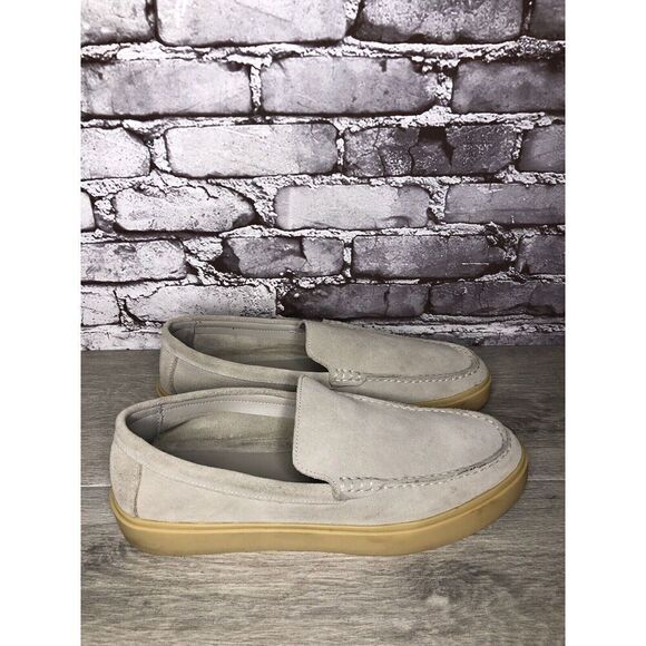 Nordstrom Ortholite NOEZRA-LEA Light Gray Suede Loafers Shoes Men Sz 11M US/44EU - Picture 5 of 16